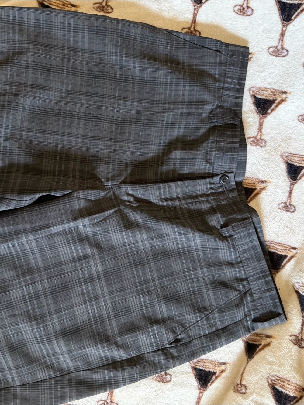 Men's Gray Plaid Performance Shorts